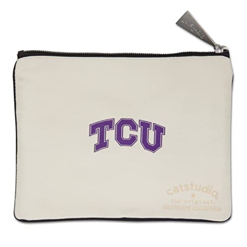 Catstudio Texas Christian University (TCU) Collegiate Zipper Pouch Purse | Holds Your Phone, Coins, Pencils, Makeup, Dog Treats, & Tech Tools