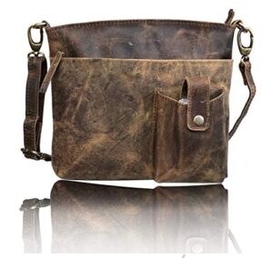 leather crossbody purse for women- small crossover cross body bag long over the shoulder sling womens purses and handbags