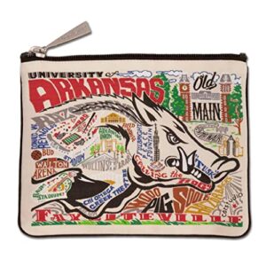 catstudio university of arkansas collegiate zipper pouch purse | holds your phone, coins, pencils, makeup, dog treats, & tech tools