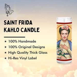 Celebrity Prayer Candle - Funny Saint Candle - 8 inch Glass Prayer Votive - 100% Handmade in USA - Novelty Celebrity Gift