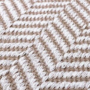 The Home Talk Jute Hemp Cotton Chevron Area Rug | Handcrafted Traditional Rugs | Braided Carpet | Natural Shag Rugs for Entryway Bedroom, Home Décor, Dining Room | Eco-Friendly | 2’ x 3 Store