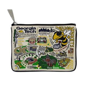 catstudio georgia tech collegiate zipper pouch purse | holds your phone, coins, pencils, makeup, dog treats, & tech tools