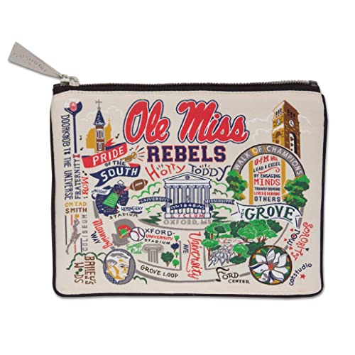 Catstudio University of Mississippi (Ole Miss) Collegiate Zipper Pouch Purse | Holds Your Phone, Coins, Pencils, Makeup, Dog Treats, & Tech Tools