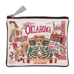 catstudio university of oklahoma collegiate zipper pouch purse | holds your phone, coins, pencils, makeup, dog treats, & tech tools