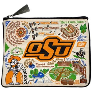 catstudio oklahoma state university collegiate zipper pouch purse | holds your phone, coins, pencils, makeup, dog treats, & tech tools