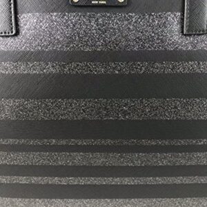 Kate Spade Haven Lane Large Hani Tote (Black/Glitter Stripes)