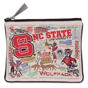 catstudio north carolina state university collegiate zipper pouch purse | holds your phone, coins, pencils, makeup, dog treats, & tech tools