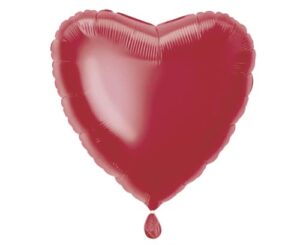 unique industries red heart foil party balloon-18 1 pc