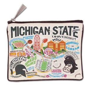 catstudio michigan state university collegiate zipper pouch purse | holds your phone, coins, pencils, makeup, dog treats, & tech tools