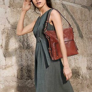 Banuce Vintage Full Grains Italian Leather Hobo Handbags for Women Crossbody Purse Ladies Shoulder Messenger Bag