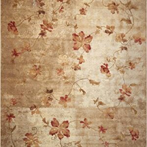 Nourison Somerset Floral Multicolor 7'9" x 10'10" Area-Rug, Easy-Cleaning, Non Shedding, Bed Room, Living Room, Dining Room, Kitchen (8x11)