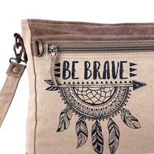 SIXTEASE Womens Shoulder Bag Vintage Style Shoulder Bags for Women - Made with Genuine Leather, Upcycled Canvas, or Hair On - Handmade, Adjustable Strap, Brass and Zinc Hardware - Be Brave