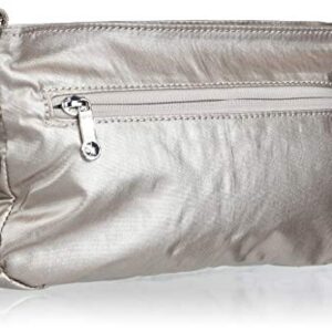 Kipling Women's Myrte Crossbody Handbag, Convertible Purse, Nylon Clutch and Waist Bag, Metallic Glow