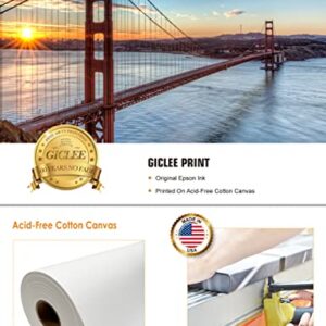 DECORARTS - Golden Gate Bridge, San Francisco, Califonia. Giclee Canvas Prints for Wall Decor. 36x24x1.5