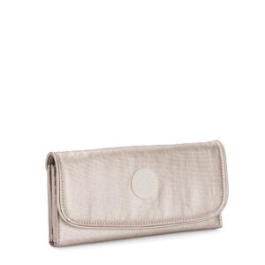 Kipling Women's Money Land, RFID Anti-Hacker Technology, Nylon Snap Wallet, Metallic Glow, One Size