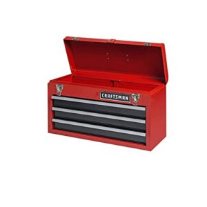 Craftsman 3-Drawer Metal Portable Chest Toolbox Red