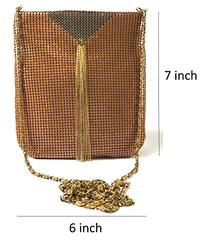 Frewahmesh Women's metal mesh evening purse for Cocktail Party Prom Wedding Banquet