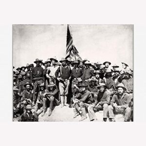 History Prints Teddy Roosevelt & the Rough Riders - Spanish-American War Poster - 16 x 24 inches