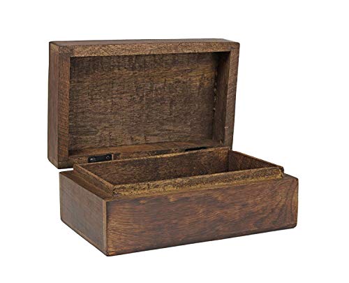 NIRMAN Handmade Wooden Jewellery Trinket Box Keepsake Storage Organizer with Hand Carved Celtic Design