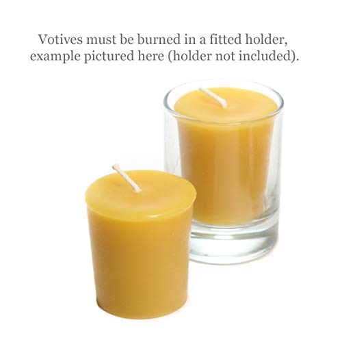 Bluecorn Beeswax 100% Pure Beeswax Votives (4 Pack, Raw)