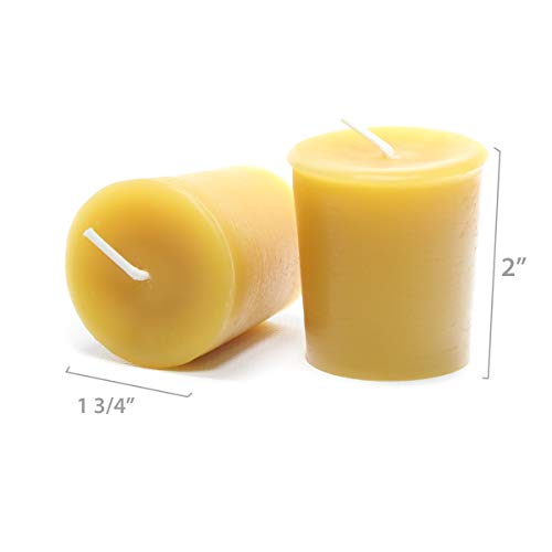 Bluecorn Beeswax 100% Pure Beeswax Votives (4 Pack, Raw)