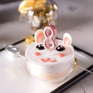 1st Birthday Candle First Year Pink Happy Birthday Number One Candles for Cake Topper Decoration for Party Kids Adults Numeral 1 10 100 11 21 16 14 12 18 13 11 91