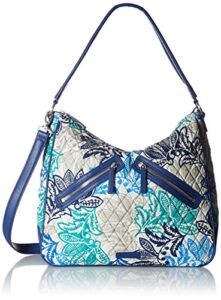 vera bradley women’s cotton vivian hobo satchel purse, santiago, one size