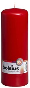 bolsius pillar candle large,”red 70 mm width”