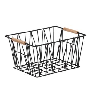 Amazon Basics Wire Storage Baskets - Set of 3, Black