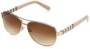 kate spade new york women’s dalia aviator sunglasses, gold & brown gradient, 58 mm