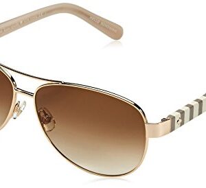 Kate Spade New York Women's Dalia Aviator Sunglasses, Gold & Brown Gradient, 58 mm