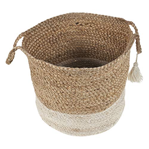 LR Home Montego Storage Basket, 19" High, Natural Jute