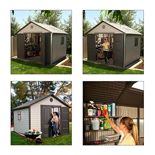 Lifetime 6433 Outdoor Storage Shed with Windows, 11 by 11 Feet