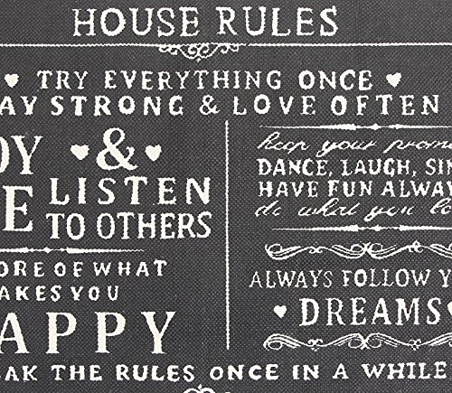 Chesapeake Paris Printed Cotton House Rules Typography Accent Rug (24''x36'')