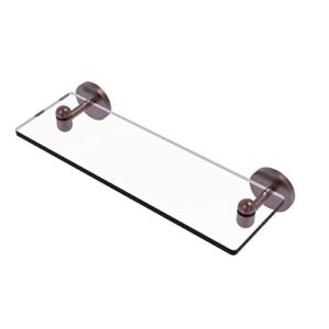 allied brass ta-1/16 tango collection 16 inch vanity beveled edges glass shelf, antique copper