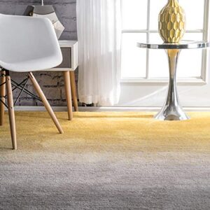 nuLOOM Ana Ombre Shag Area Rug, 5' x 8', Yellow
