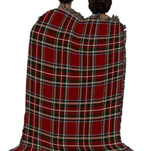 Pure Country Weavers Plaid Blanket Stewart Royal Tartan - Patterns Gift Tapestry Throw Woven from Cotton - Made in The USA (72x54)