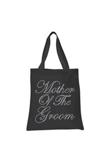 black mother of the groom crystal wedding favour tote bags personalised bridal hen party gift bags