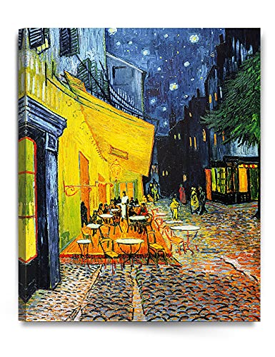 DECORARTS - Cafe Terrace At Night, Vincent Van Gogh Art Reproduction. Giclee Canvas Prints Wall Art for Home Decor 30x24