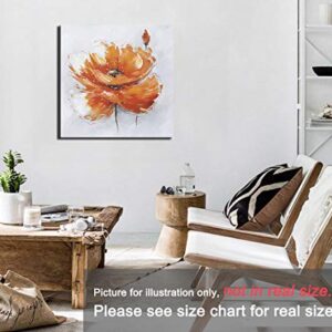 Niwo ART - Orange Poppies, Flower Canvas Wall Art Home Decor,Framed Ready to Hang