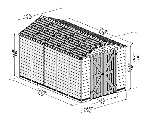 Palram - Canopia SkyLight 8' x 12' Storage Shed - Tan