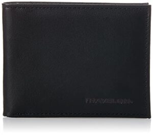 travelon safe id classic billfold wallet, black, one size