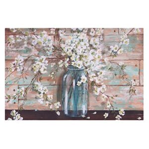 patton wall decor blooms in mason jar floral canvas art