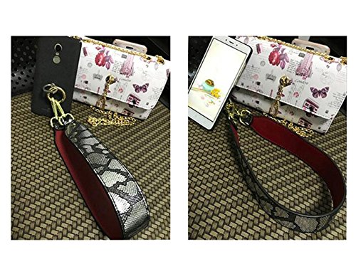 Simple Style Short Unadjustable Replacement Strap Handbags Strap Shoulder Strap PU Leather Strap for Handbags Purse Bag (Coffee)