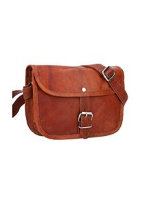 gusti shoulder bag leather – mary m. handbag purse crossbody bag satchel for women in vintage brown