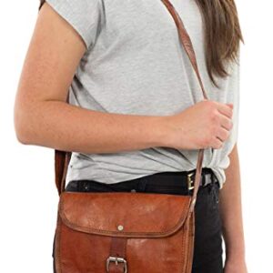 Gusti Shoulder Bag Leather - Mary M. Handbag Purse Crossbody Bag Satchel for Women in Vintage Brown