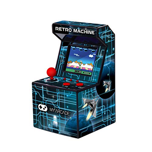 My Arcade Retro Machine Playable Mini Arcade: 200 Retro Style Games Built In, 5.75 Inch Tall, Powered by AA Batteries, 2.5 Inch Color Display, Speaker, Volume Control