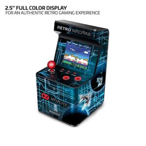 My Arcade Retro Machine Playable Mini Arcade: 200 Retro Style Games Built In, 5.75 Inch Tall, Powered by AA Batteries, 2.5 Inch Color Display, Speaker, Volume Control