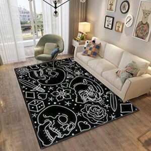 Home Area Runner Rug Pad Traditional Tattoo Thickened Non Slip Mats Doormat Entry Rug Floor Carpet for Living Room Indoor Outdoor Throw Rugs