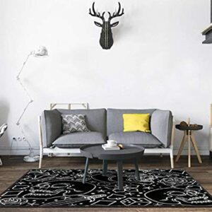 Home Area Runner Rug Pad Traditional Tattoo Thickened Non Slip Mats Doormat Entry Rug Floor Carpet for Living Room Indoor Outdoor Throw Rugs